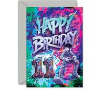 11th Birthday Cards for Boys Girls - Epic Gamer - Happy Birthday Card for 11 Year Old Boy Girl Granddaughter Brother Sister Nephew, A5 Bday Greeting Cards