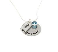 11th Birthday Gift - Personalised Birthstone Necklace - Great gift for your Daughter, Sister, Granddaughter, Niece, Goddaughter, Friend, Girls