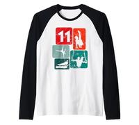11th Birthday Gymnastics Boys Acrobatics 11 Years Boys Gymnastics Raglan Baseball Tee