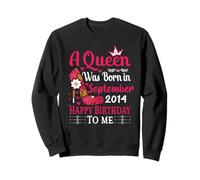 11th Birthday High Heel A Queen Was Born In September 2014 Sweatshirt
