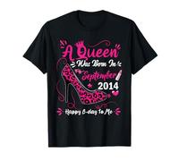 11th Birthday High Heel A Queen Was Born In September 2014 T-Shirt