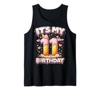11th Birthday Ice Cream Number Eleven Cute Dessert Gifts Tank Top
