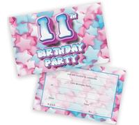 11th Birthday Party Invitations Kids - Sweet Marshmallow 20 Pack - Childrens Birthday Invitations for Boys/Girls A6 Bday Party Invites Invitation Cards with Folding Envelopes