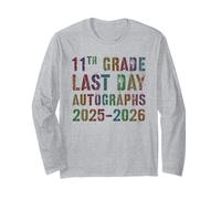 11th Grade Last Day 2026 Batch Autographs Sign My Throwback Long Sleeve T-Shirt