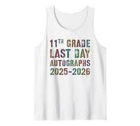 11th Grade Last Day 2026 Batch Autographs Sign My Throwback Tank Top