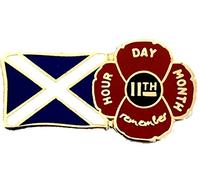 11th hour day month Scotland flag red flower