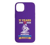 11th Wedding Anniversary 2015 To 2026 My Husband Is A Saint Case for iPhone 14 Plus