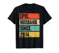 11th Wedding Anniversary For Him - Epic Husband Since 2014 T-Shirt