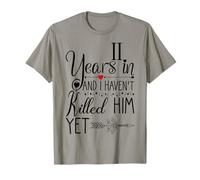 11th Wedding Anniversary Gift for Her 11 Years of Marriage T-Shirt
