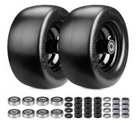 11x 6.00-5 Flat Free Lawn Mower Tire, 2 Pack 11x6.00-5 Tires for Zero Turn Mower with 3/4" or 5/8" & 1/2" Bearings, Bad Boy Mower Tires and Rim Wheel Assemblies for Cub Cadet Lawn Mowers Front Tires