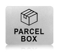 11x 9CM Parcel Box Adhesive Safety Sign, Acrylic Delivery Notice, Waterproof Parcel Box Sticker for Post (Silver)