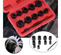 11x Nut Bolt Stud Extractor Twist Socket Locking Wheel Removers Socket