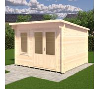 11x10G Shire Edgefield Pent Log Cabin 19mm Logs