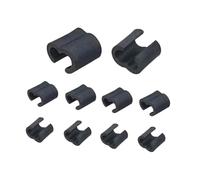 11x10mm Bike Cable Clips, C-Shaped Plastic Guides for Hydraulic Brake Lines | Includes a set of 10 cable management clips, providing sufficient hardware to organize your bicycle braking and shift lines.