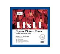 11x11 Inch Blue Square Thin Photo Frame Wall Mountable Thin Picture Frame Standard Square Photograph Size, 11" X 11"(28 X 28cm)