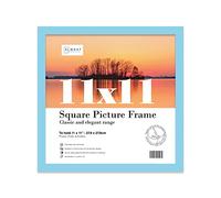 11x11 Inch Light Blue Square Thin Photo Frame Wall Mountable Thin Picture Frame Standard Square Photograph Size, 11" X 11"(28 X 28cm)