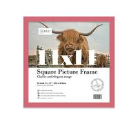 11x11 Inch Pink Square Thin Photo Frame Wall Mountable Thin Picture Frame Standard Square Photograph Size, 11" X 11"(28 X 28cm)