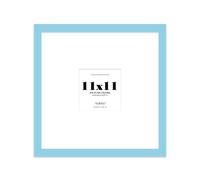 11X11" Light Blue Picture Frame - 11X11" Square Frame With 7X7" Mount For 11X11"/7X7" Pictures Classic Style Thin Edge, 1 Pack