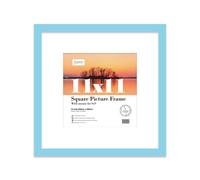 11X11" Light Blue Picture Frame - 11X11" Square Frame With 9X9" Mount For 11X11"/9X9" Pictures Moderrn Style Thin Edge, 1 Pack