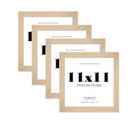 11x11 Photo Frame, Display 11x11" Pictures (22.9 x 15.2cm) Picture Frame for wall Display - Oak - 4 Pack