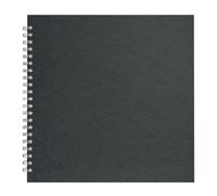 Pink Pig 11x11 Square Posh Silk Pig White Paper Sketchbook - Black