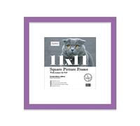 11x11 Purple Picture Frame with Mount for 9x9 Photos, Prints - Modern Square Wall Frame, 1 Pack