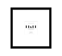 11x11" Square Picture Frame, Display Pictures 7x7" With Mat or 11x11" Without Mat, Wall Hanging & Free Standing Photo Frame, Black, 1 Pack