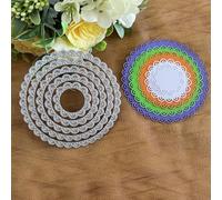 11x11cm Lace Frame Round Metal Cutting Dies for Embossing Scrapbooking Album Paper Cards Decorative Crafts,Card Making Scrapbooking Décor