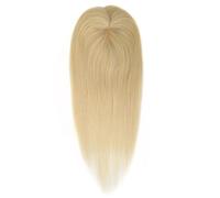 11x12 CM Straight Remy Human Hair Toppers Blonde Lace Base for Women Clips In Extensions Hairpieces Topper(Blonde,18 inch)