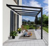 11x12 Palram Canopia Stockholm Grey Clear Patio Cover