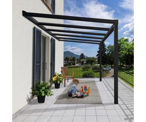 11x12 Palram Canopia Stockholm Grey Clear Patio Cover