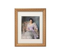 11x14 Antique Gold Wood Ornate Vintage Classic Picture Frame, With Mat 8x10 inches, Real Glass Protection, Horiztonal or Vertical Display