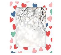 11x14 Picture Frames Photo Display for Tabletop, Colorful Cute Love Hearts Wood Photo Frame for Wall Hanging Family Friends Wedding Gift