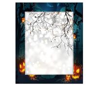 11x14inch Photo Frame Wooden Photo Display,Stand Tabletop and Wall Mounting Wood Picture Frames Halloween Gothic Castle Pumpkin Ghost Face
