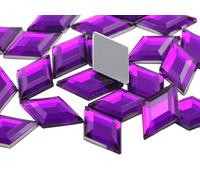 11x18mm Flat Back Diamond Acrylic Rhinestones Plastic Gems for Jewelry Making Costume Jewels Cosplay Embelishments - 35 Pieces (Purple Amethyst H105)