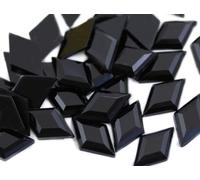 11x18mm Flat Back Diamond Acrylic Rhinestones Plastic Gems for Jewelry Making Costume Jewels Cosplay Embelishments - 35 Pieces (Jet Black H101)