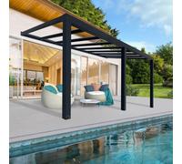 11x19 Palram Canopia Stockholm Grey Clear Patio Cover