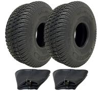 11x4.00-4 Lawnmower Grass Tyre & Tube 4ply Wanda P332 Pattern 150kgs (Set of 2)