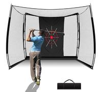 11x8ft Golf Net with Carry Bag, Heavy Duty Golf Practice Hitting Net Simulator Cage for Swing Driving at Home, Garage, Basement, Backyard, Indoor, Outdoor Use, Black
