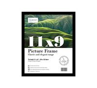 11x9 Inch Black Photo Frame Wall Mountable and Freestanding Picture Frame Standard Photograph Size, 11" X 9" (28 X 23cm)