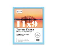 11x9 Inch Light Blue Photo Frame Wall Mountable and Freestanding Picture Frame Standard Photograph Size, 11" X 9" (28 X 23cm)