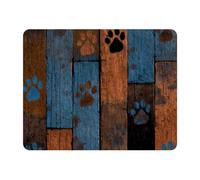 11x9 Inch Mouse Pad, Wooden Dog Paw Prints Rectangle Desk Mat Non-Slip Rubber Base for Home Office Study Gaming, 2mm Thick, Color404