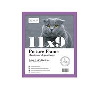 11x9 Inch Purple Photo Frame Wall Mountable and Freestanding Picture Frame Standard Photograph Size, 11" X 9" (28 X 23cm)