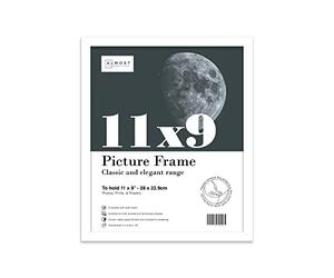 11x9 Inch White Photo Frame Wall Mountable and Freestanding Picture Frame Standard Photograph Size, 11" X 9" (28 X 23cm)
