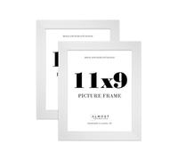 11x9 Picture Frame, Display 11x9 Pictures (27.9 x 22.9cm) Picture Frame for wall Display - White - 2 Pack
