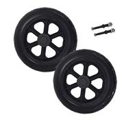 12 1/2 X 2 1/4 Anti-Slip Wheel Replacement, A Pair of Solid Wheelchair Rear Wheel, Replacement Parts for Manual Wheelchairs 1/2"(12mm)(Black)