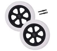 12 1/2 X 2 1/4 Anti-Slip Wheel Replacement, A Pair of Solid Wheelchair Rear Wheel, Replacement Parts for Manual Wheelchairs 1/2"(12mm)(Grey)