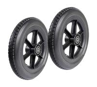 12 1/2 x 2 1/4" Manual Wheelchairs Wheel Replacement, 12 Inch Solid Tire Wheelchair Accessories, Wheelchair Wheels for All Floors(Black)