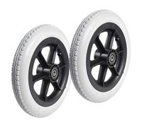 12 1/2 x 2 1/4" Manual Wheelchairs Wheel Replacement, 12 Inch Solid Tire Wheelchair Accessories, Wheelchair Wheels for All Floors(Grey)