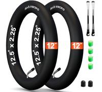 12 1/2x2 1/4 (57-203) inner tube 12" with 45° valve, levers incl. | Pack of 2 | fits stroller, scooter, tricycle, kids bike